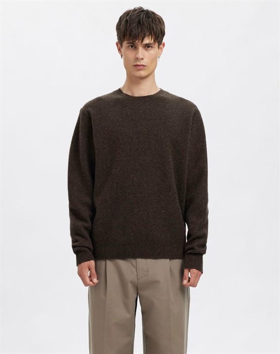 ANRRagi Knit Wool Crew Neck Strik
